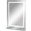 HOMCOM Miroir Lumineux LED 22 W Interrupteur Tactile étagère Intégrée 50L X 4l X 70H Cm - Blanc