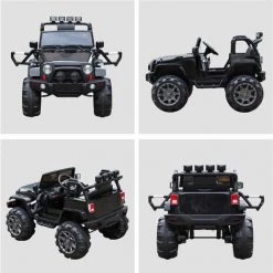 HOMCOM Voiture 4x4 électrique 12 V + Télécommande 128L X 78l X 76H Cm Enfants 3 à 8 Ans Effets Lumineux Sonores Lecteur MP3 Noir - Noir -France HOMCOM Soldes 2022 8482426 4