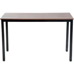 HOMCOM Table Bureau Informatique Grand Plateau 120L X 60l X 74H Cm Panneaux Particules Noyer Métal Noir - Marron 11 HOMCOM Table Bureau Informatique Grand Plateau 120L X 60l X 74H Cm Panneaux Particules Noyer Métal Noir - Marron -France HOMCOM Soldes 2022 8612361 5