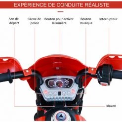 HOMCOM Motocross électrique 35 W Enfant 3 à 6 Ans Dim. 109L X 52,5l X 70,5H Cm Roulettes Amovibles Rouge - Rouge 11 HOMCOM Motocross électrique 35 W Enfant 3 à 6 Ans Dim. 109L X 52,5l X 70,5H Cm Roulettes Amovibles Rouge - Rouge -France HOMCOM Soldes 2022 8628022 5