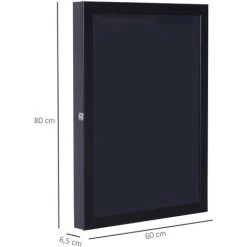 HOMCOM Frame Box T-frame Cadre Pour Maillot Porte Acrylique Doublure Interne Feutre 60L X 7l X 80H Cm Noir - Noir 9 HOMCOM Frame Box T-frame Cadre Pour Maillot Porte Acrylique Doublure Interne Feutre 60L X 7l X 80H Cm Noir - Noir -France HOMCOM Soldes 2022 8628029 3