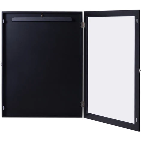 HOMCOM Frame Box T-frame Cadre Pour Maillot Porte Acrylique Doublure Interne Feutre 60L X 7l X 80H Cm Noir - Noir 6 HOMCOM Frame Box T-frame Cadre Pour Maillot Porte Acrylique Doublure Interne Feutre 60L X 7l X 80H Cm Noir - Noir – Image 4