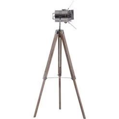 HOMCOM Lampadaire Trépied Projecteur Style Industriel Néo-rétro Hauteur Réglable 65L X 65l X 103-146H Cm Bois Acier Métalisé - Gris 11 HOMCOM Lampadaire Trépied Projecteur Style Industriel Néo-rétro Hauteur Réglable 65L X 65l X 103-146H Cm Bois Acier Métalisé - Gris -France HOMCOM Soldes 2022 8841583 5