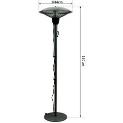 HOMCOM Outsunny Parasol Chauffant Infrarouge à Quartz Ø 44 X 190 Cm Chauffage Radiant Sur Pied 1500 W Métal Gris 9 HOMCOM Outsunny Parasol Chauffant Infrarouge à Quartz Ø 44 X 190 Cm Chauffage Radiant Sur Pied 1500 W Métal Gris -France HOMCOM Soldes 2022 8934093 3