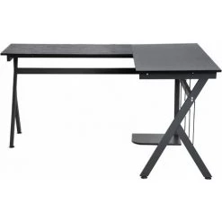 HOMCOM Bureau D'angle Informatique Design Contemporain 155L X 130l X 76H Cm MDF Acier Noir - Noir 10 HOMCOM Bureau D'angle Informatique Design Contemporain 155L X 130l X 76H Cm MDF Acier Noir - Noir -France HOMCOM Soldes 2022 9167427 4