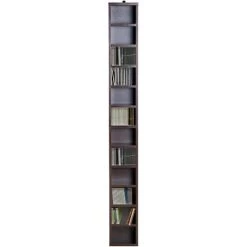 HOMCOM Étagère Colonne Armoire De Rangement CD 12 Compartiments 21L X 20l X 175H Cm Capacité Max. 204 CD Coloris Noyer Foncé - Marron 11 HOMCOM Étagère Colonne Armoire De Rangement CD 12 Compartiments 21L X 20l X 175H Cm Capacité Max. 204 CD Coloris Noyer Foncé - Marron -France HOMCOM Soldes 2022 9356918 5
