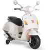 HOMCOM Scooter Moto électrique Enfants 6 V Dim. 102L X 51l X 76H Cm Musique MP3 Port USB Klaxon Phare Feu AR Blanc Vespa