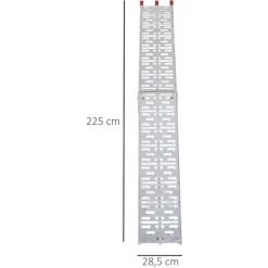 HOMCOM Rampe De Chargement Pliable Pour Tous Les Motos, Quad Aluminium Argent - Argent 9 HOMCOM Rampe De Chargement Pliable Pour Tous Les Motos, Quad Aluminium Argent - Argent -France HOMCOM Soldes 2022 986521 3