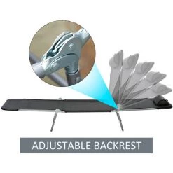 HOMCOM Chaise Longue Pliante Bain De Soleil Inclinable Transat Textilène Lit Jardin Plage 182L X 56l X 24,5H Cm Noir 11 HOMCOM Chaise Longue Pliante Bain De Soleil Inclinable Transat Textilène Lit Jardin Plage 182L X 56l X 24,5H Cm Noir -France HOMCOM Soldes 2022 989382 5